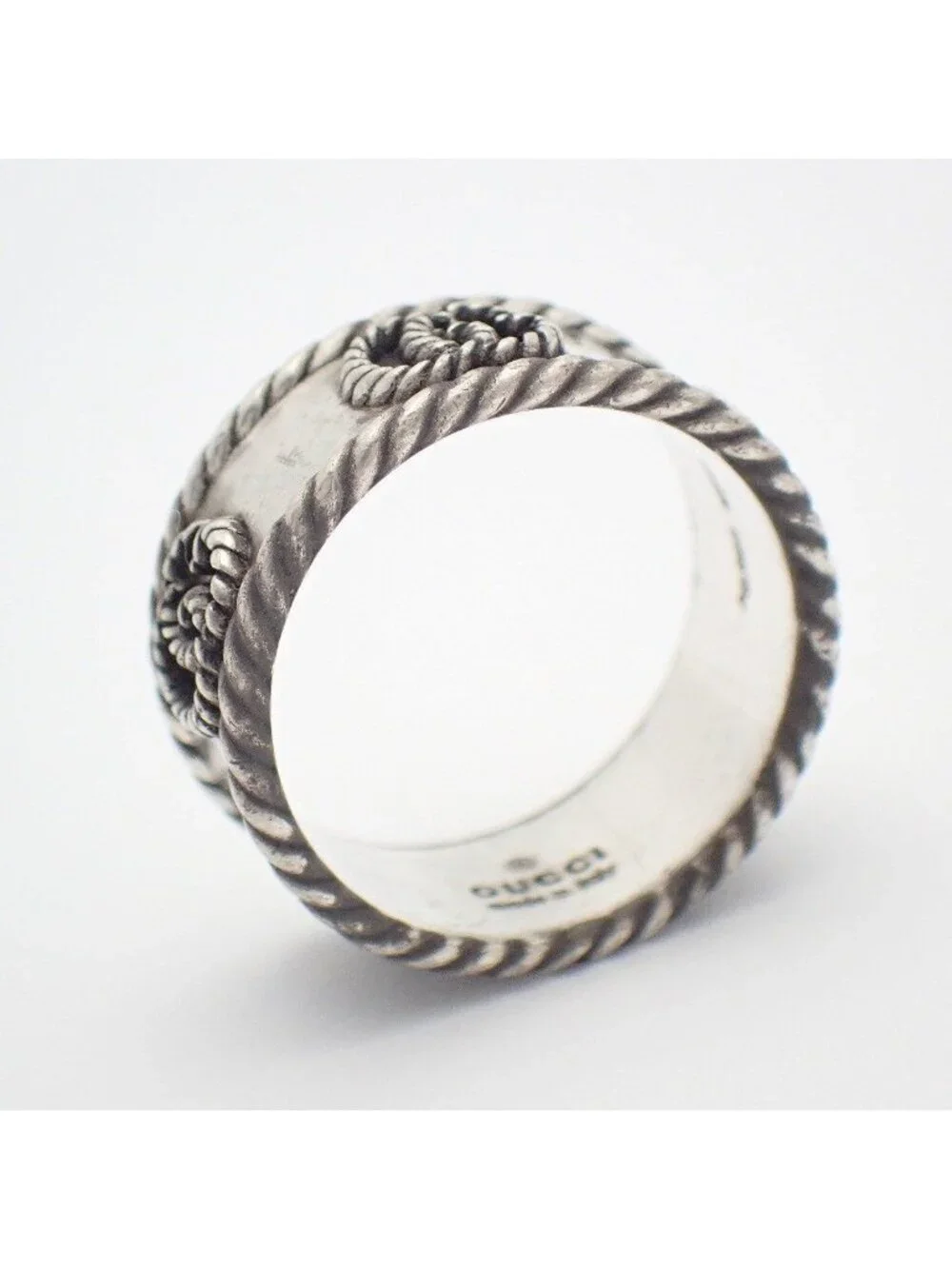 Gucci Double G Ring 925 Sterling Silver